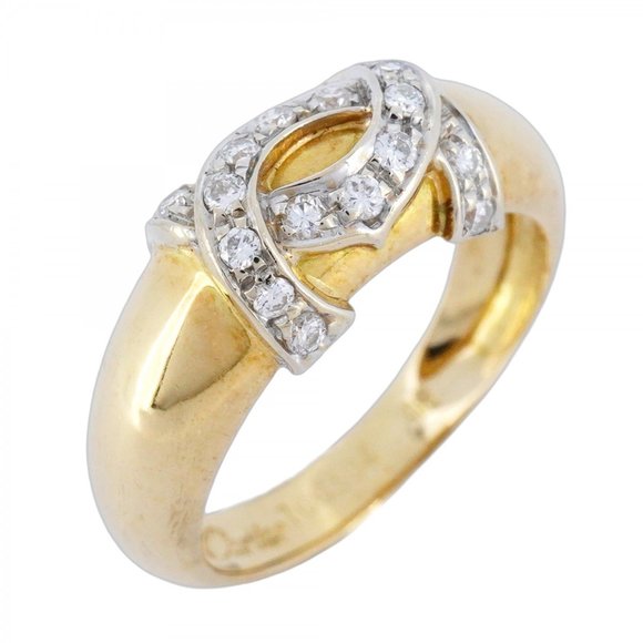 CARTIER 18k Gold Diamond 2C Ring #48 - Picture 1 of 7